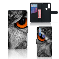 Motorola One Macro Telefoonhoesje met Pasjes Uil