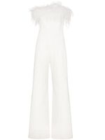 16Arlington combinaison bustier Taree bordée de plumes - Blanc