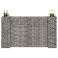 Gabion plantenbak H-vormig 260x40x150 cm staaldraad