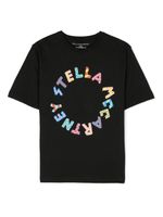 Stella McCartney Kids t-shirt en coton à logo imprimé - Noir