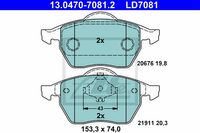 Remmenset, remschijf ATE, Remschijftype: Geventileerd: , Inbouwplaats: Vooras, u.a. für VW, Audi, Seat, Skoda - thumbnail