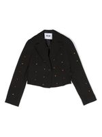 MSGM Kids blazer à ornements en cristal - Noir - thumbnail