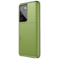 iPhone 11 hoesje - Backcover - Hardcase - Pasjeshouder - Portemonnee - Shockproof - TPU - Lichtgroen - thumbnail