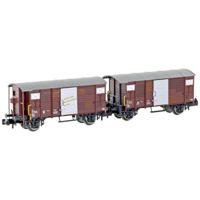 Hobbytrain H24202 N set van 2 gesloten goederenwagens K2 van de SBB