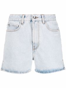 Off-White short en jean à imprimé Diag - Bleu