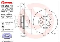 Remmenset, remschijf BREMBO, Remschijftype: Binnen geventileerd, Inbouwplaats: Vooras, u.a. für Peugeot, Opel, DS, Citroën, Vauxhall, Toyota - thumbnail