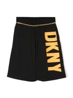 Dkny Kids short de sport à logo imprimé - Noir - thumbnail