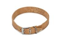 Beeztees cork - halsband hond - leer - naturel - 55 cm x 30 mm