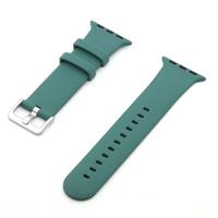 By Qubix - Rubberen sportbandje met gesp - Donkergroen - Compatible met Apple Watch 38mm / 40mm / 41mm / 42mm - Compatible Apple watch bandjes
