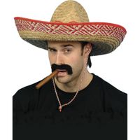 3x stuks mexicaanse sombrero hoed verkleedaccessoire voor volwassenen - thumbnail