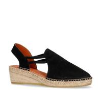 Manfield suède espadrilles zwart