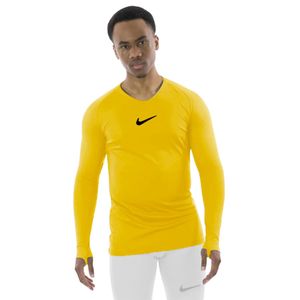 Nike Dri-Fit Park Ondershirt Lange Mouwen Geel Zwart