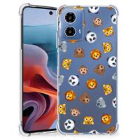 Doorzichtige Silicone Hoesje voor Motorola Moto G34 Dieren Emojis