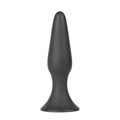 Shots Toys Silky Buttplug Siliconen met Zuignap - 11.5 cm - Zwart