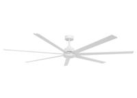 LUCCI AIR Atlanta II Plafondventilator met 7 aluminium bladen en een diameter van 183 cm, zeer stille en zuinige motor met 6 snelheden (wit)