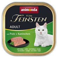 Animonda Fijnste Kattenvoer, Nat Voer Voor Volwassen Katten, Verschillende Smaakingen, Met Kalkoen + Konijnen, 32 X 100 G