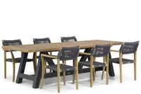 Lifestyle Dallas/Trente 260 cm dining tuinset 7-delig - thumbnail