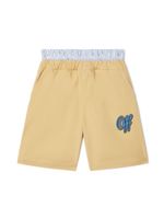 Off-White Kids short en coton fleuri à logo imprimé - Tons neutres