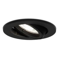 Oslo LED inbouwspot - 5 Watt 400 Lumen - 6000K Neutraal wit - GU10 - Dimbaar - Rond - Kantelbaar - IP20 Stofdicht - Zwart