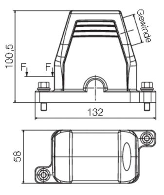 Weidmüller HDC IP68 06B TSS 1M25 1082530000 Connectorbehuizing (male) 1 stuk(s)
