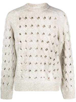 Soulland Esrum opengebreide trui - Beige