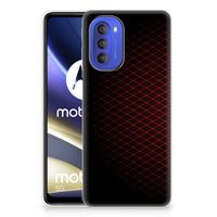 Motorola Moto G51 5G TPU bumper Geruit Rood - thumbnail