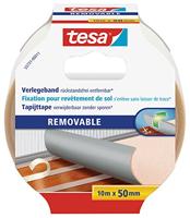 Tesa 55731-11 Vloertape, zonder resten te verwijderen, 10 mm x 50 mm, wit