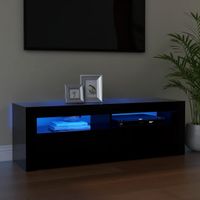 Tv-meubel met LED-verlichting 120x35x40 cm zwart - thumbnail