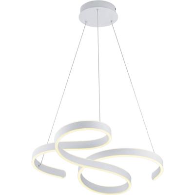 LED Hanglamp - Hangverlichting - Trion Frinco - 52W - Warm Wit 3000K - Dimbaar - Rond - Mat Wit - Aluminium LED Hanglamp - Hangverlichting - Trion Frinco - 52W - Warm Wit 3000K - Dimbaar - Rond - Mat Wit - Aluminium