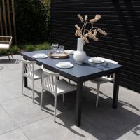 Tuintafel Brody Aluminium Uitschuifbaar Antraciet 180-240cm - Giga Meubel