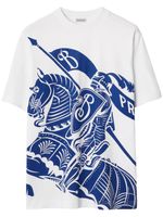 Burberry t-shirt en coton à motif Equestrian Knight - Blanc