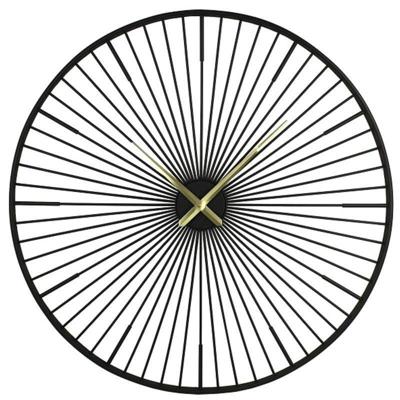 Wandklok Metal black (100cm) | Zwart