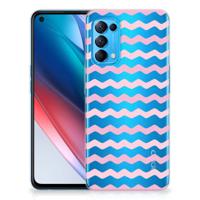 OPPO Find X3 Lite | Reno5 5G TPU bumper Waves Roze