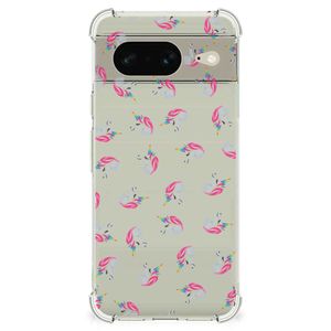 Doorzichtige Silicone Hoesje voor Google Pixel 8 Unicorns