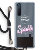 Sparkle quote: Sony Xperia 5 II Transparant Hoesje met koord