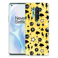 Silicone Back Case OnePlus 8 Pro Punk Geel - thumbnail