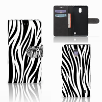 Nokia 2 Telefoonhoesje met Pasjes Zebra