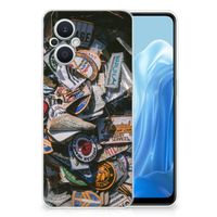 OPPO Reno8 Lite Siliconen Hoesje met foto Badges