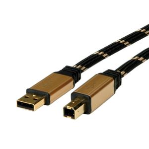 ROLINE GOLD USB 2.0 kabel, type A-B, 3 m