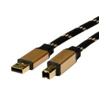 ROLINE GOLD USB 2.0 kabel, type A-B, 1,8 m