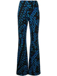 DVF Diane von Furstenberg pantalon Brooklyn à imprimé graphique - Bleu