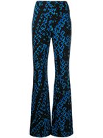 DVF Diane von Furstenberg pantalon Brooklyn à imprimé graphique - Bleu