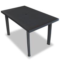 vidaXL Tuintafel 126x76x72 cm kunststof antraciet