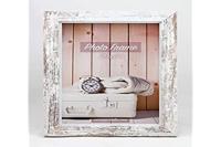 Zep Nelson houten fotolijst 10x15 tot 30x40 cm Shabby Wit Bruin fotolijst, 30x40
