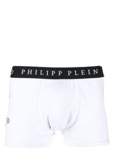 Philipp Plein boxer à logo imprimé - Blanc