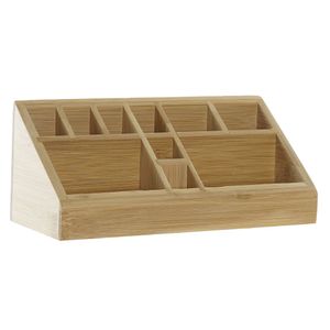 Pennenbakje/make-up organizer bamboe 23 x 9 x 9.5 cm