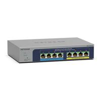 NETGEAR 8-poorts Ultra60 PoE Multi-Gigabit Ethernet Unmanaged-netwerkswitch (MS108UP) - met 4 x PoE++ en 4 x PoE+ bij 230 W, bureau- of wandmontage, en beperkte levenslange bescherming