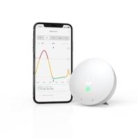 Airthings 292 Wave Mini - Binnenluchtkwaliteitsmonitor met detectoren voor vluchtige chemische stoffen (VOS), vochtigheid en temperatuur, zonder kabel