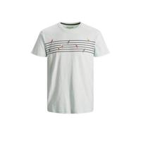 JACK & JONES JUNIOR gestreept T-shirt Playa lichtblauw