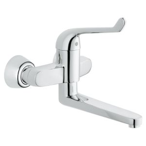 GROHE Euroeco veiligheids wandkraan draaibare uitloop chroom 32793000